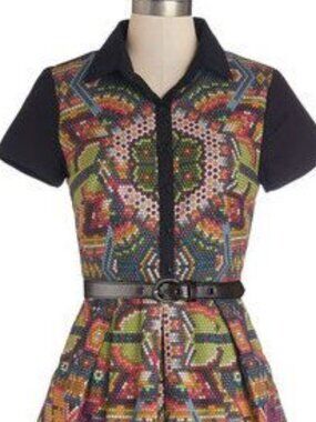 Vintage Modcloth "Shimmer Camp" Dress HTF